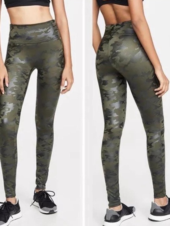 SPANX Pants - SPANX Olive Camo High-Waist Leggings